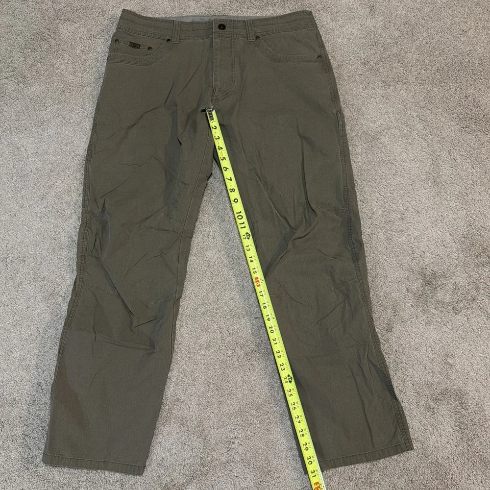 Kuhl Revolvr Pants Mens 36x32 Olive Grey Vintage Patina Dye Stretch Outdoor